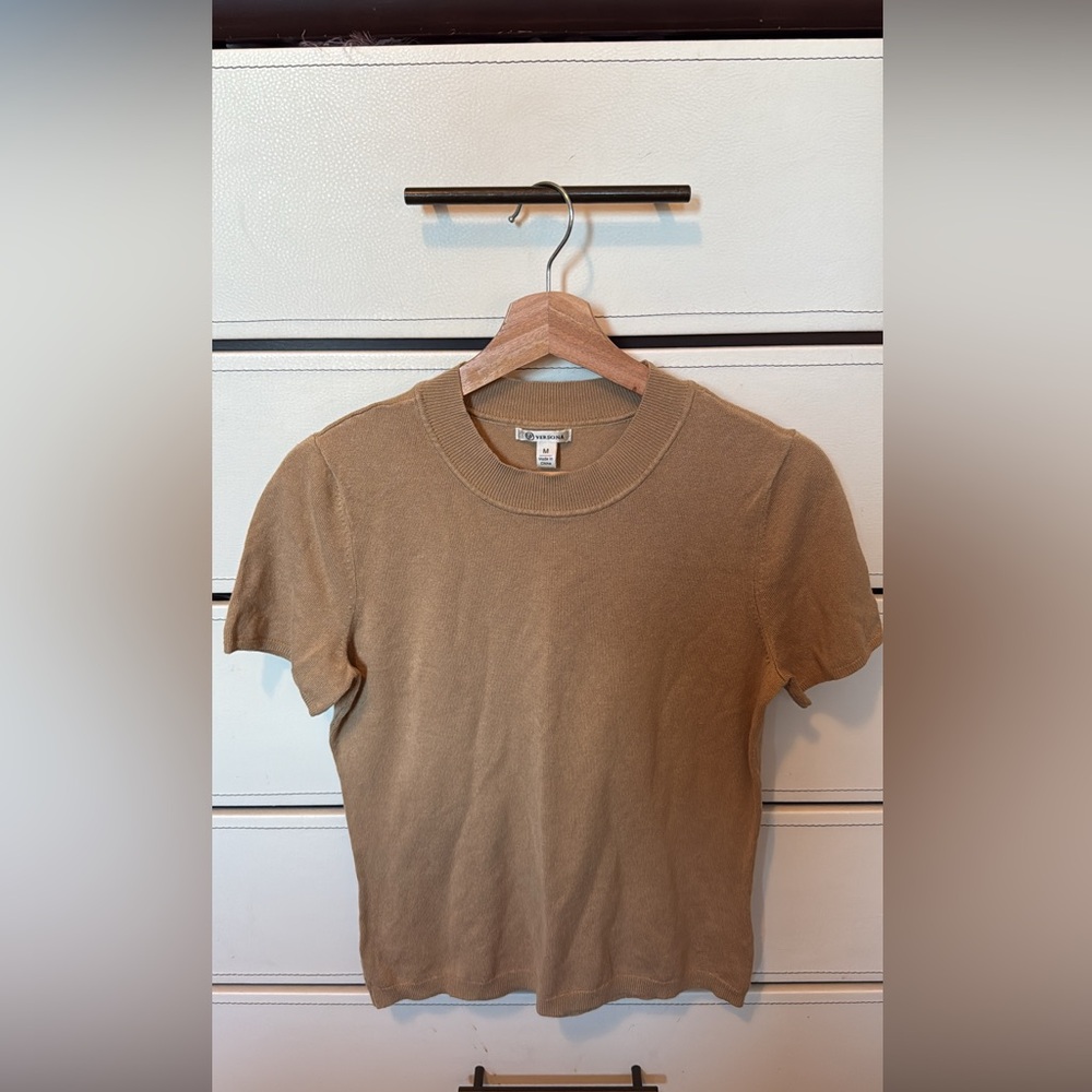 Versona Camel Short Sleeve Top